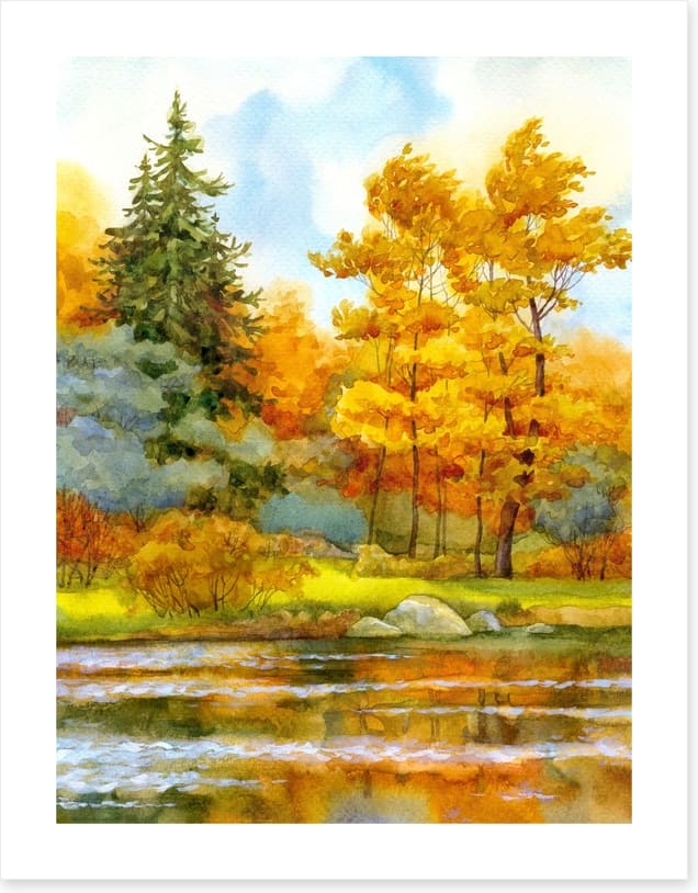 Autumn by the lake - Image 2