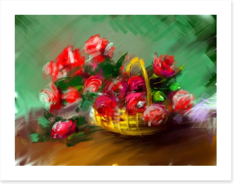 Basket of roses - Image 2
