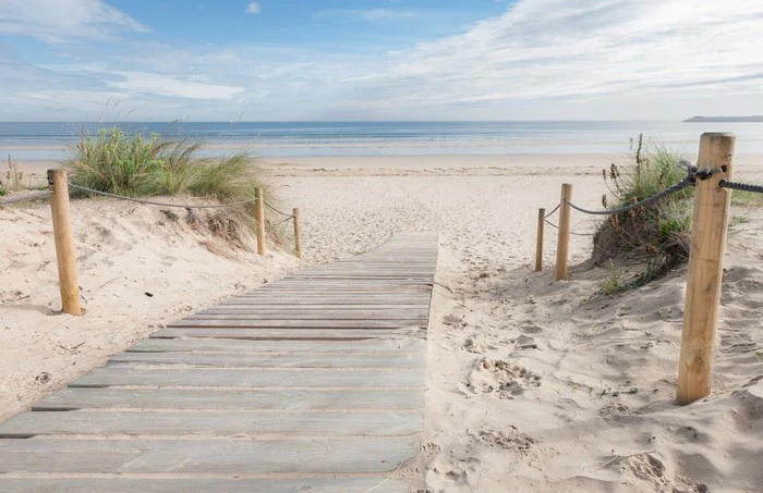 White sand walkway