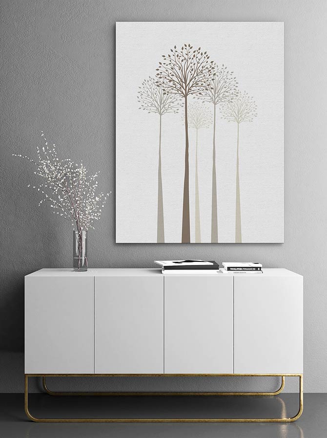 Elegant trees on white - Image 3