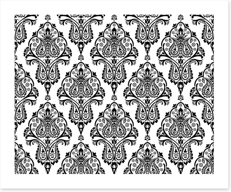 Black and white damask - Image 2