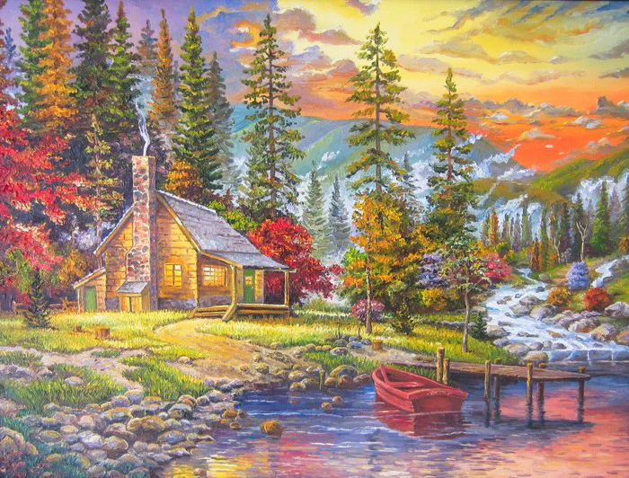 By the Autumn lake