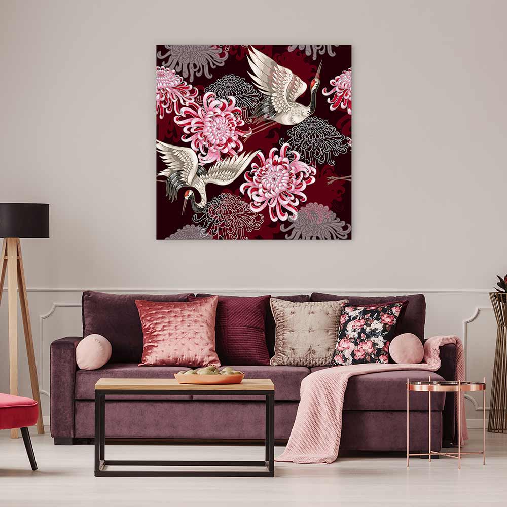 Cranes and chrysanthemums - Image 3