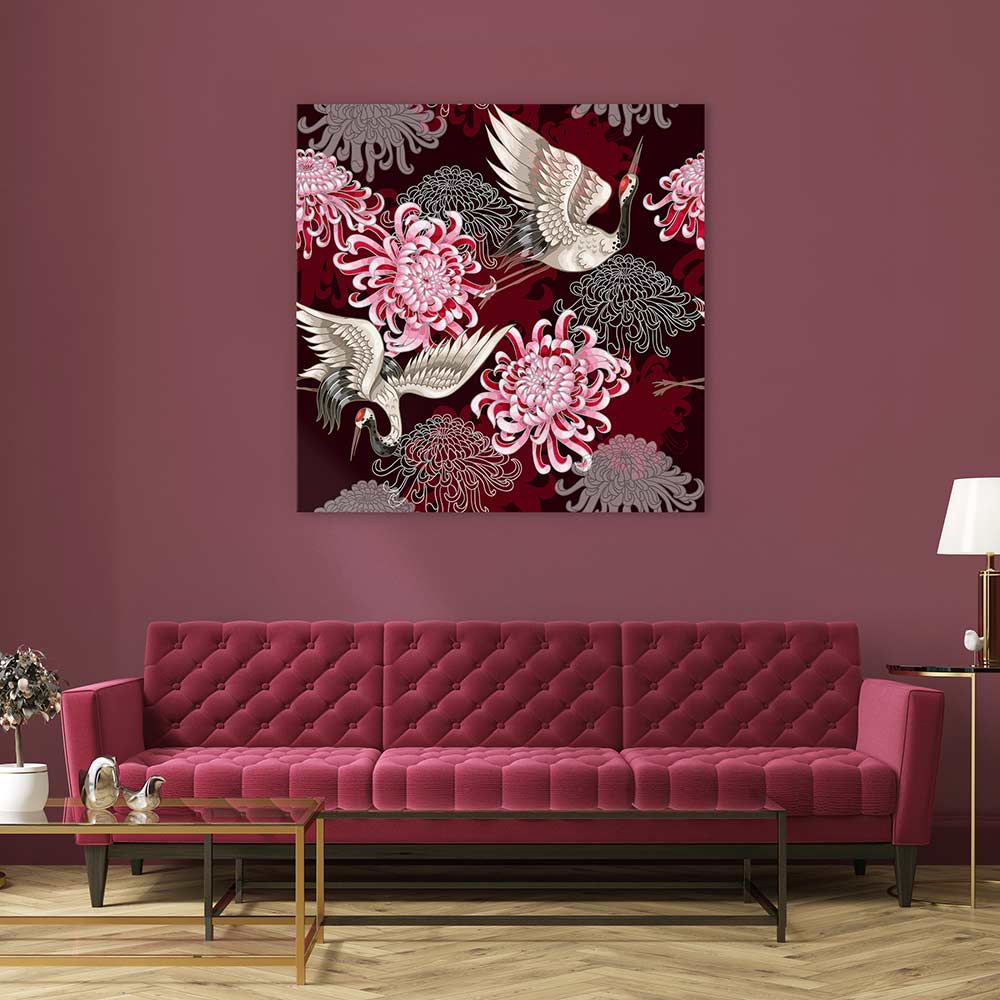 Cranes and chrysanthemums - Image 4