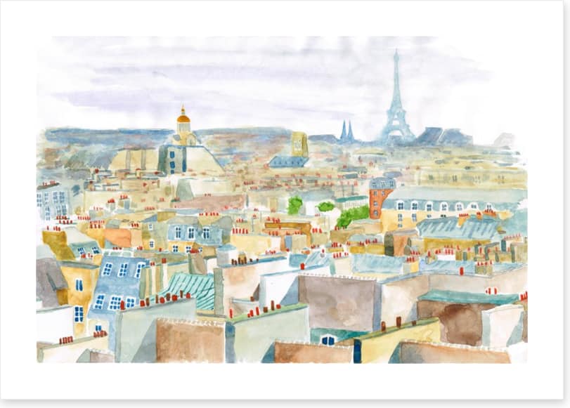 City of Paris watercolour - Image 2