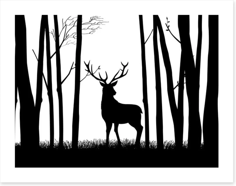 Deer in the woods - Image 2