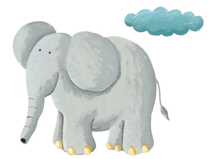 Elephant and rain cloud