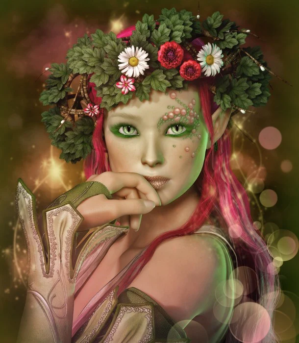 Enchanting elven maid