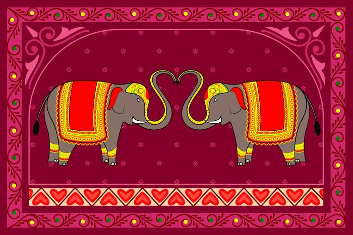 Festive Indian elephants