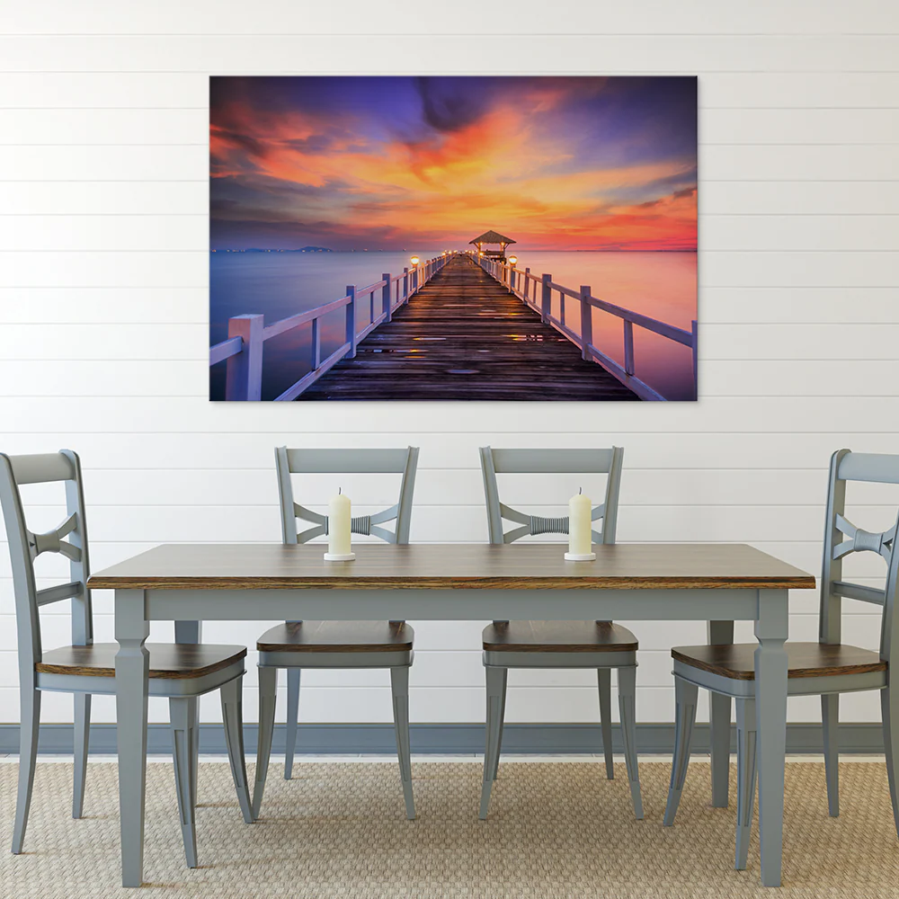 Fiery sunset across the pier - Image 3