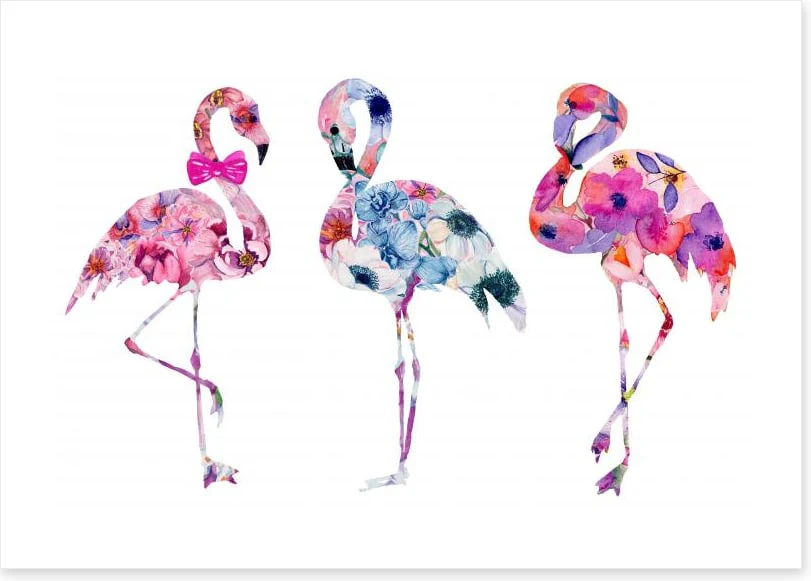 Floral flamingos - Image 2