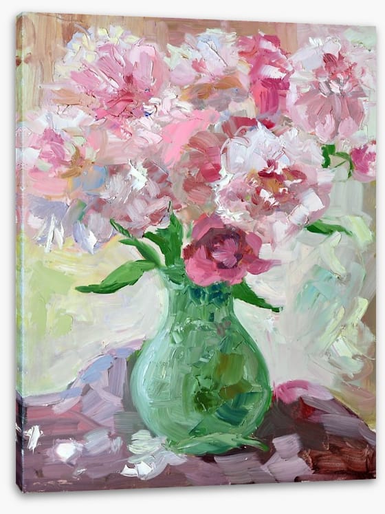 Pink peonies in a vase - Image 2