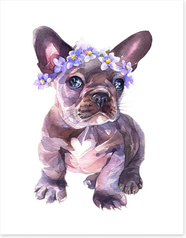 Flower crown Frenchie - Image 2