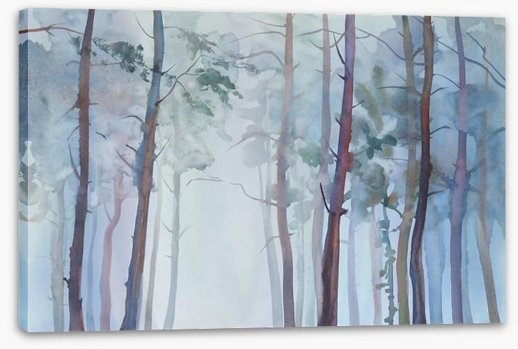 Foggy forest watercolour - Image 2