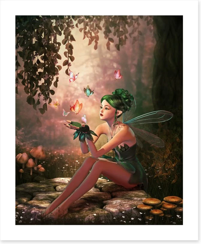 Forest nymph with butterflies - Image 2
