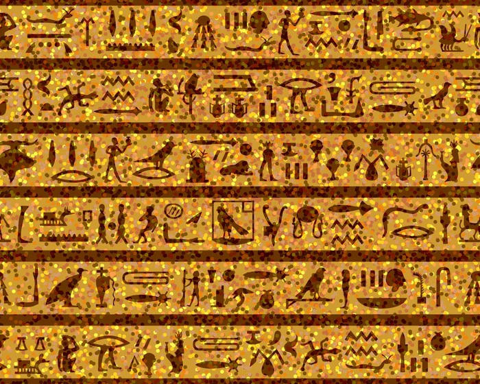 Golden hieroglyphics