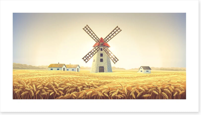 Golden wheat mill - Image 2