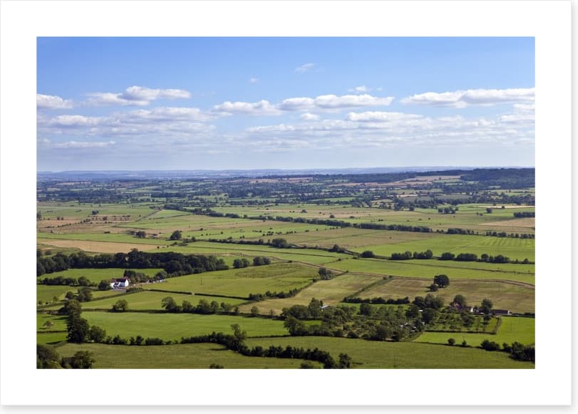 Green patchwork fields, England - Image 2