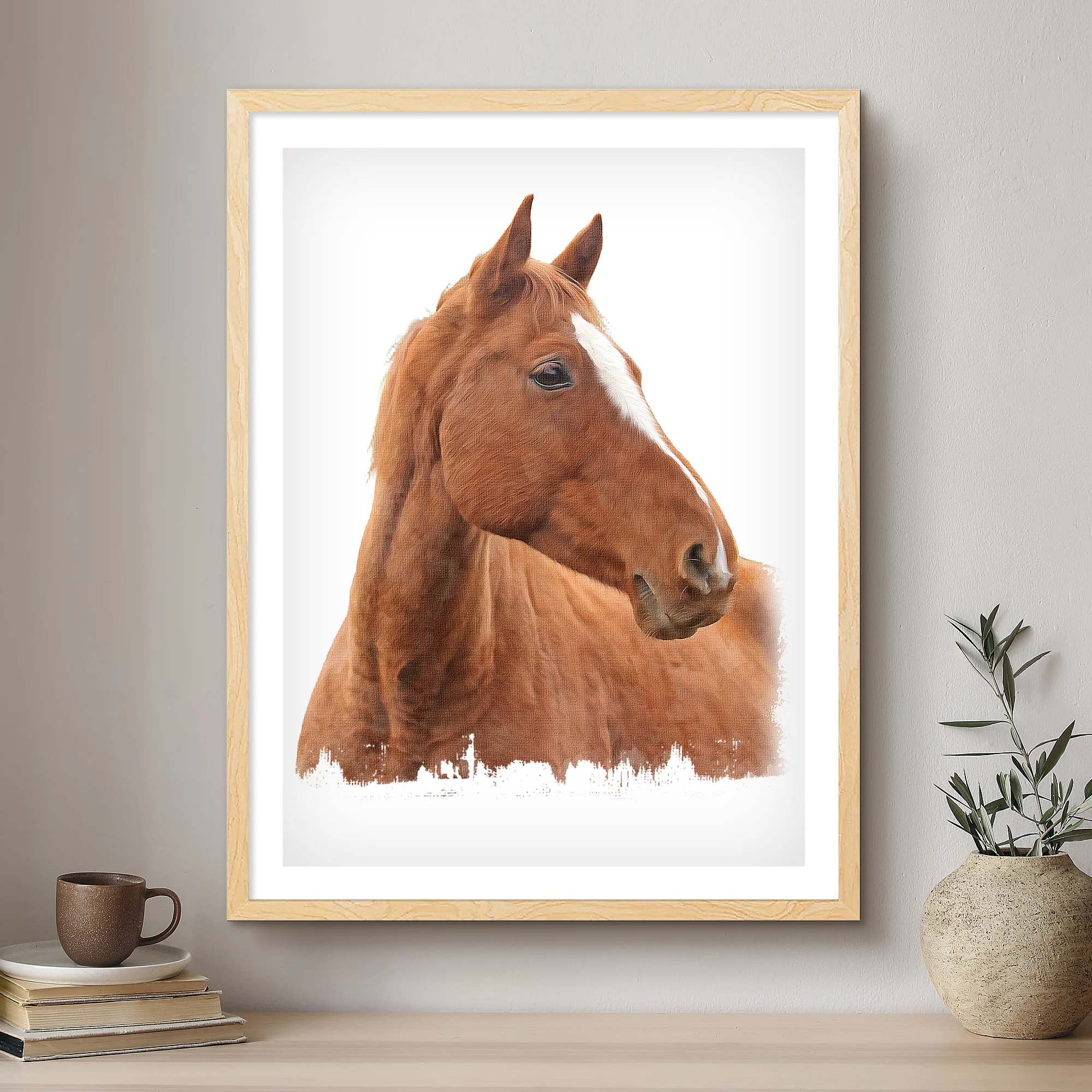 Horse Modern Art Artistic Design Custom Portrait | Framed Art Print - Image 2