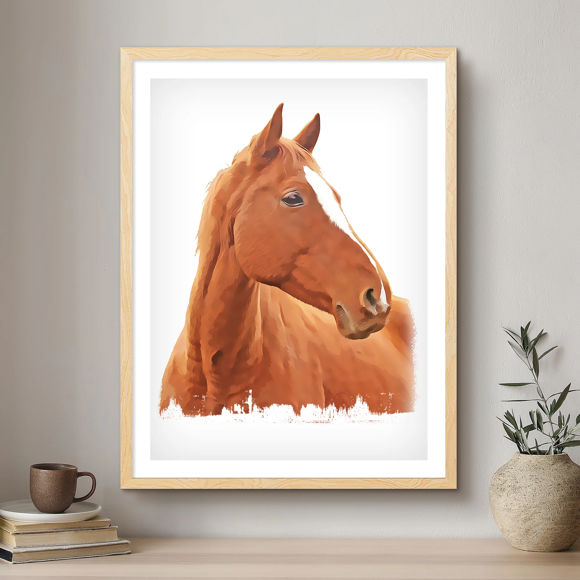 Horse Oil-Inspired Fine Art Portrait | Premium Custom Framed Print - Image 2