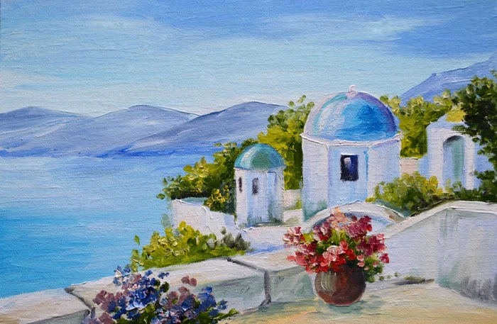 House near the sea, Santorini