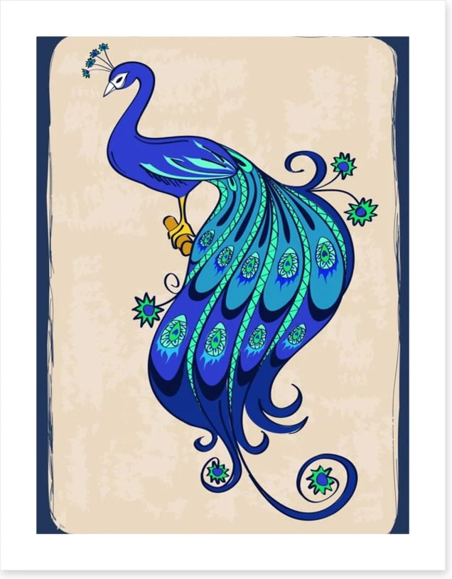 Indian peacock blue - Image 2
