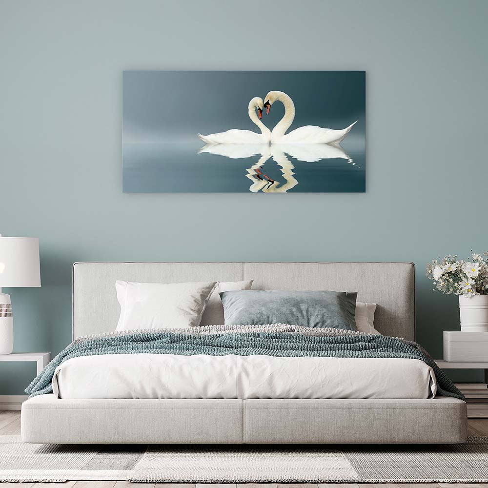 Love swans panorama - Image 4