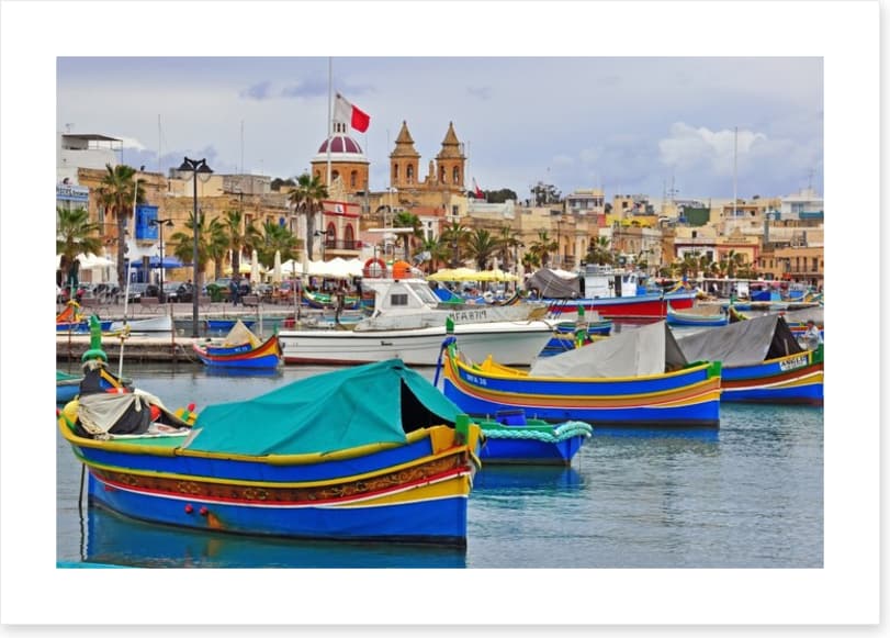 Maltese boats in Valletta harbour - Image 2