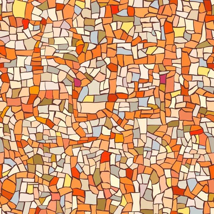 Marble orange mosaic