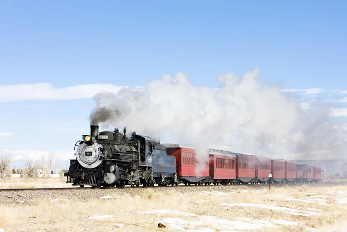 Narrow gauge steam train