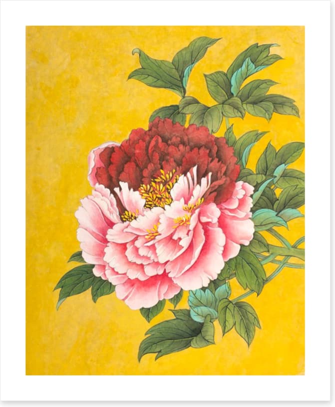 Peony on yellow - Image 2