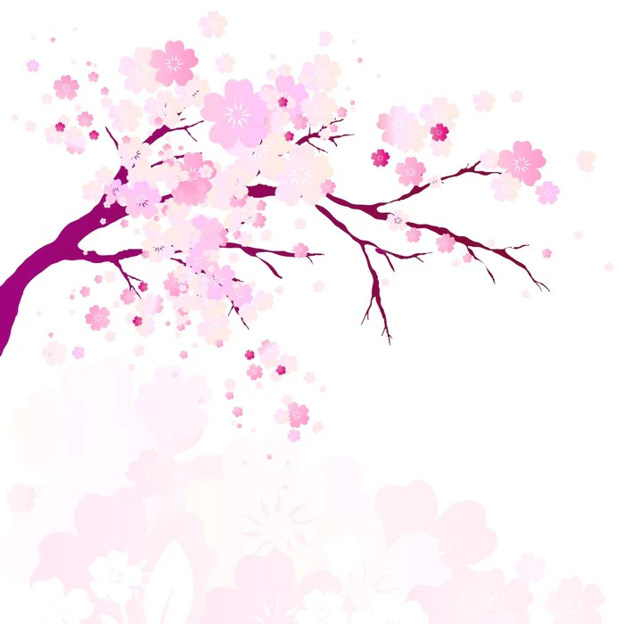 Pink flowers fall
