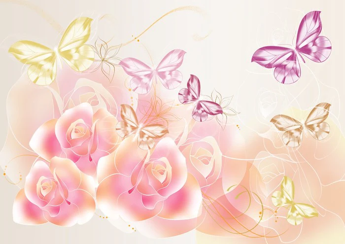 Pink petal buterflies
