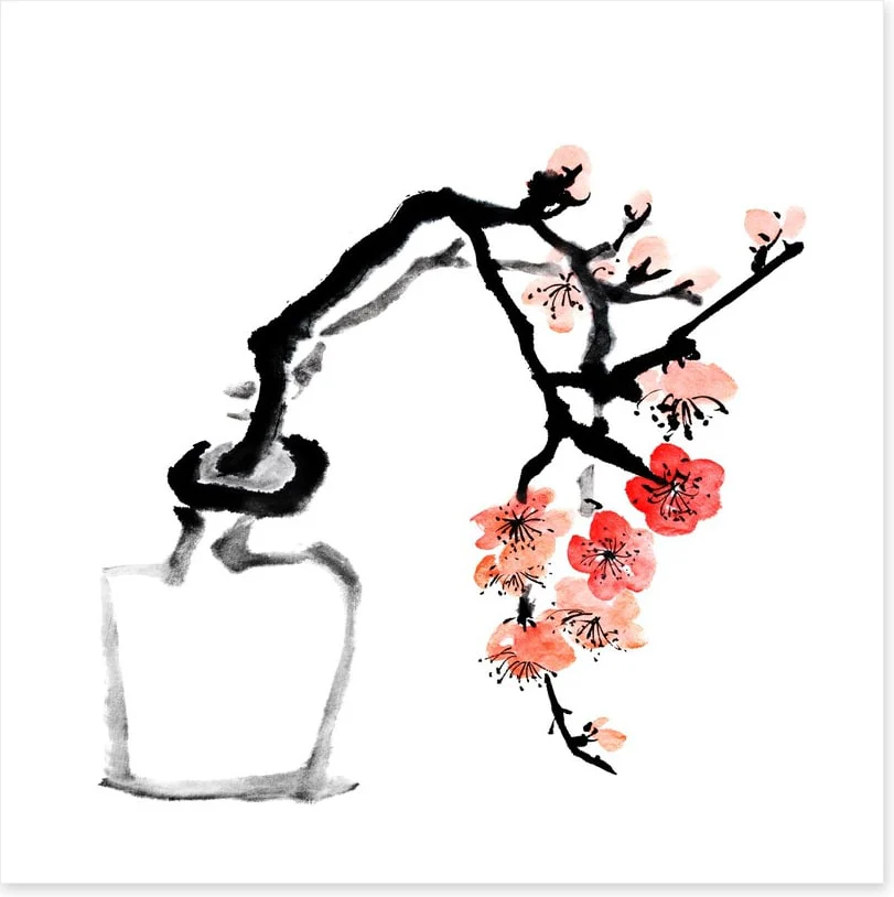 Plum blossoms in ink - Image 2