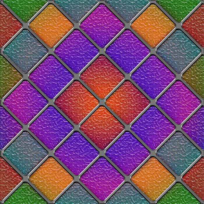 Purple diamond window
