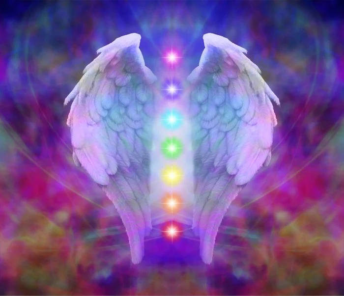 Reiki wings and chakras