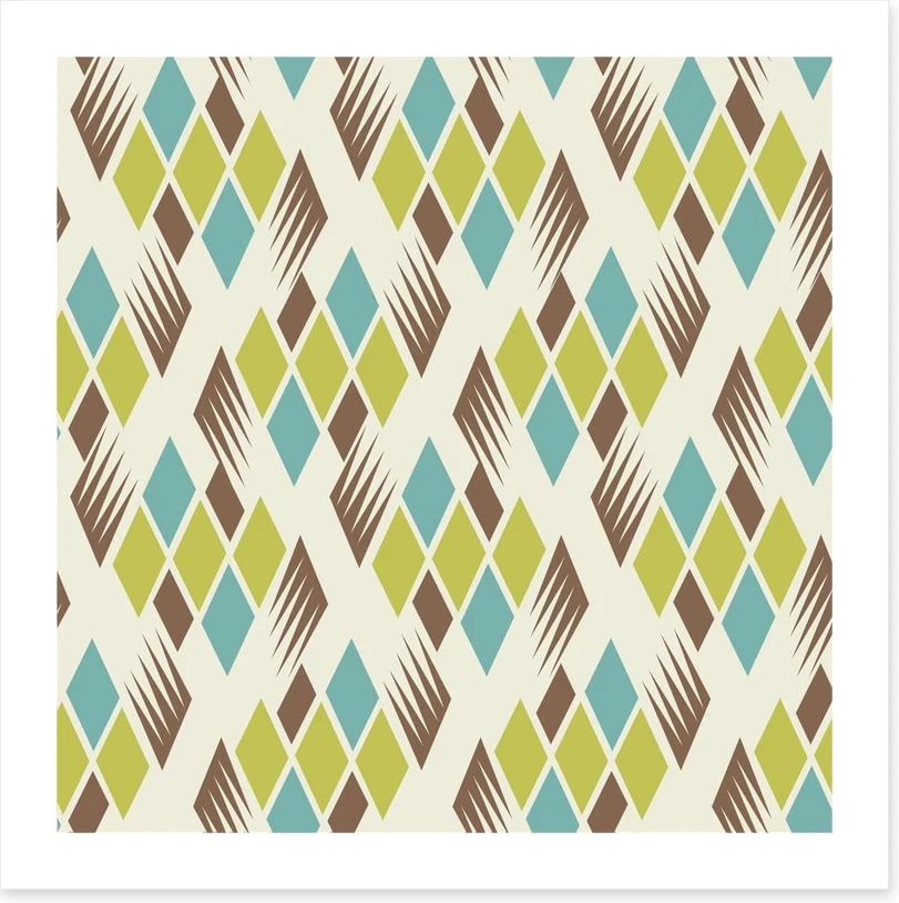 Retro diamonds green - Image 2