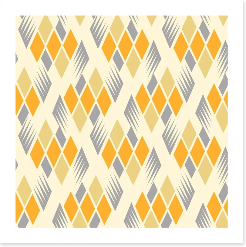 Retro diamonds yellow - Image 2