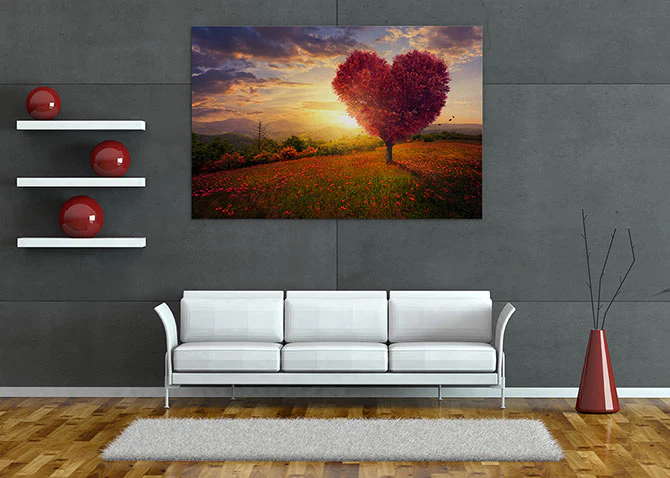 Meadow with the love heart tree - Image 3