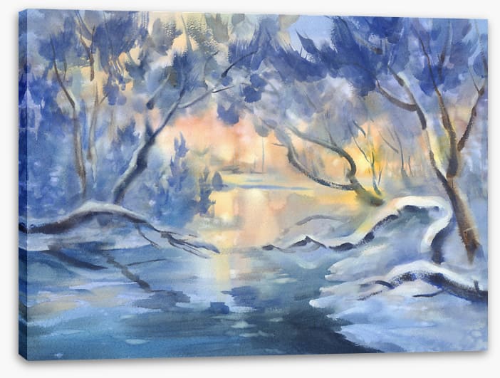 Snowy river dusk - Image 2