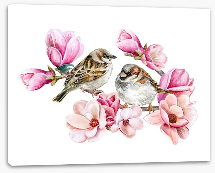 Sparrows in the magnolia - Image 2