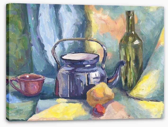Still life with teapot and bottle - Image 2