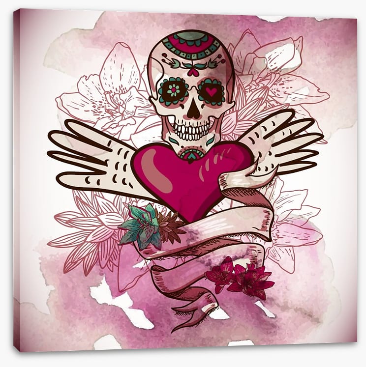 Sugar skull with flowers - Image 2