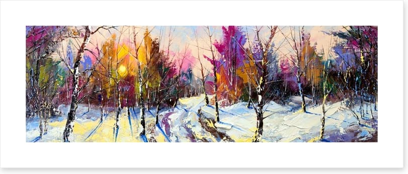 Sunset in Winter woods - Image 2