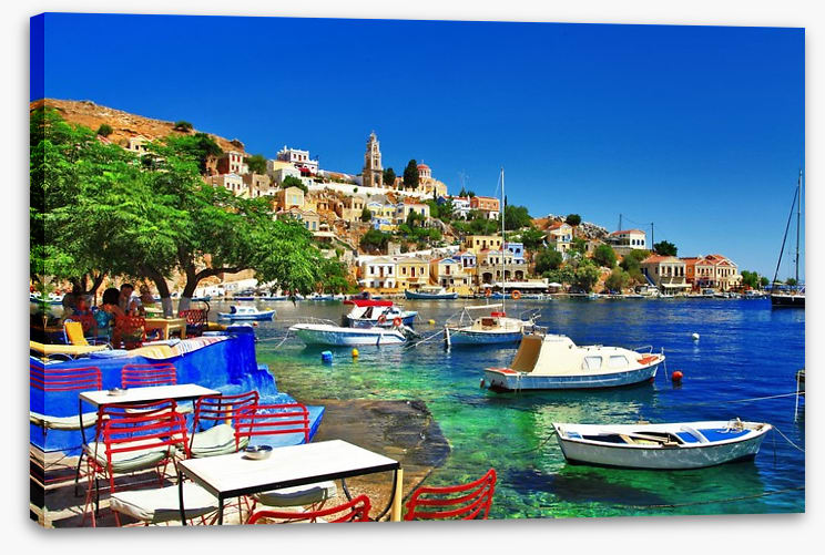 Symi island cafe, Greece - Image 2