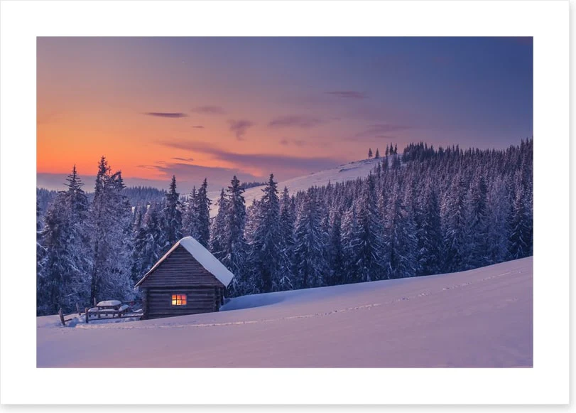 The cabin in the snow - Image 2