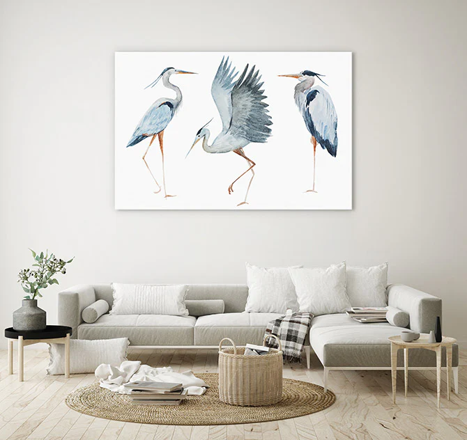 Three heron birds - Image 3
