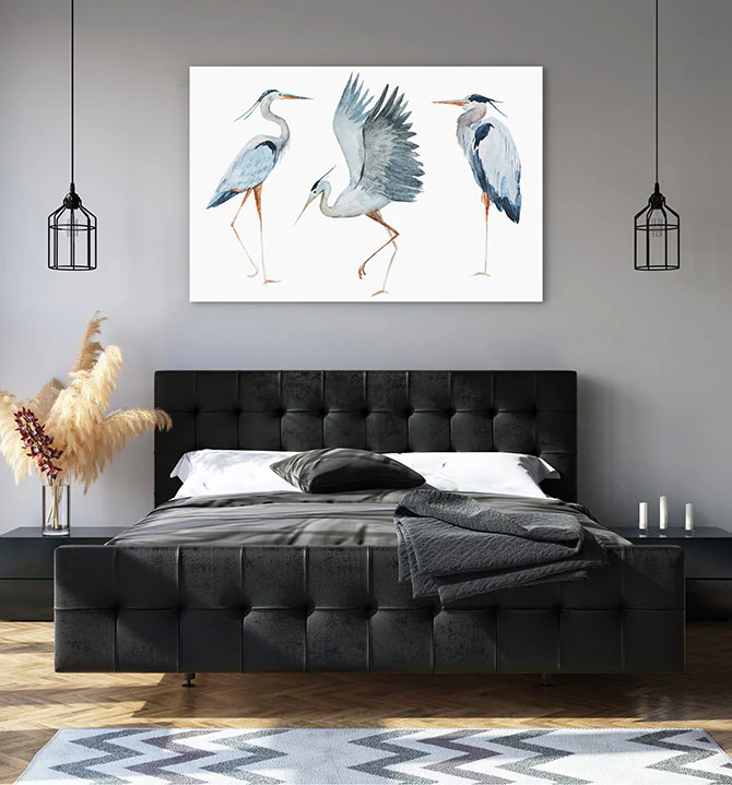 Three heron birds - Image 4