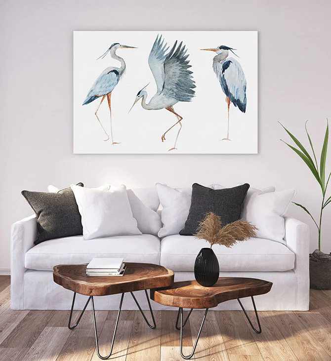 Three heron birds - Image 5