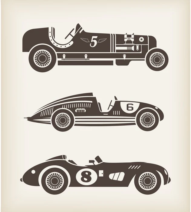 Vintage racing cars